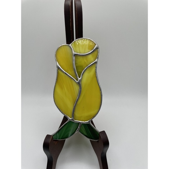 Other - Vintage Stained Glass Tulip Suncatcher